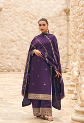 MEERA PURPLE PREMIUM SILK SALWAR SUIT DRESS MATERIAL