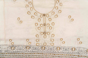 Designer Sequin Embroidery Cream Suit