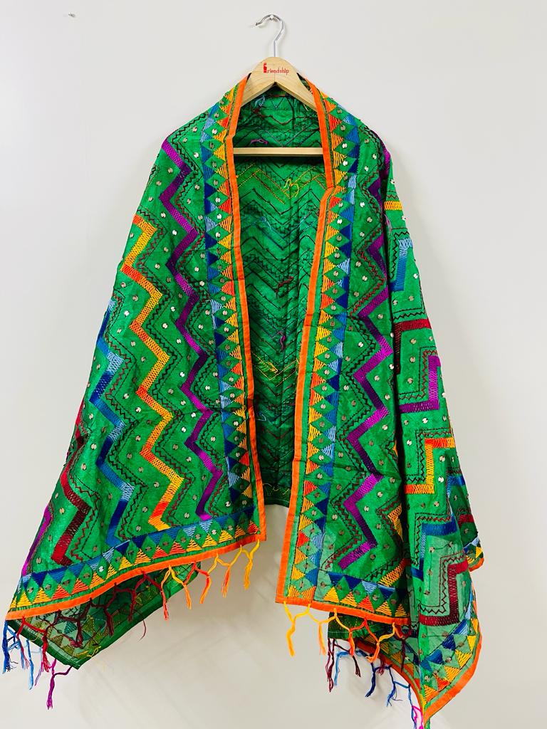 Chanderi Cotton Zig Zag Duppata