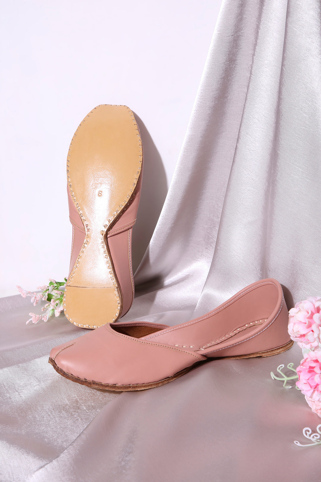 Blush Rose Pink Comfort Juttis for Women